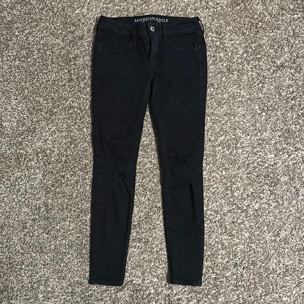 American Eagle Distressed Black Jean